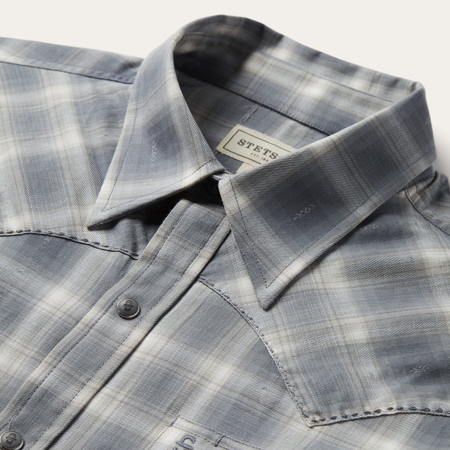 Dobby Twill Plaid Shirt Brown