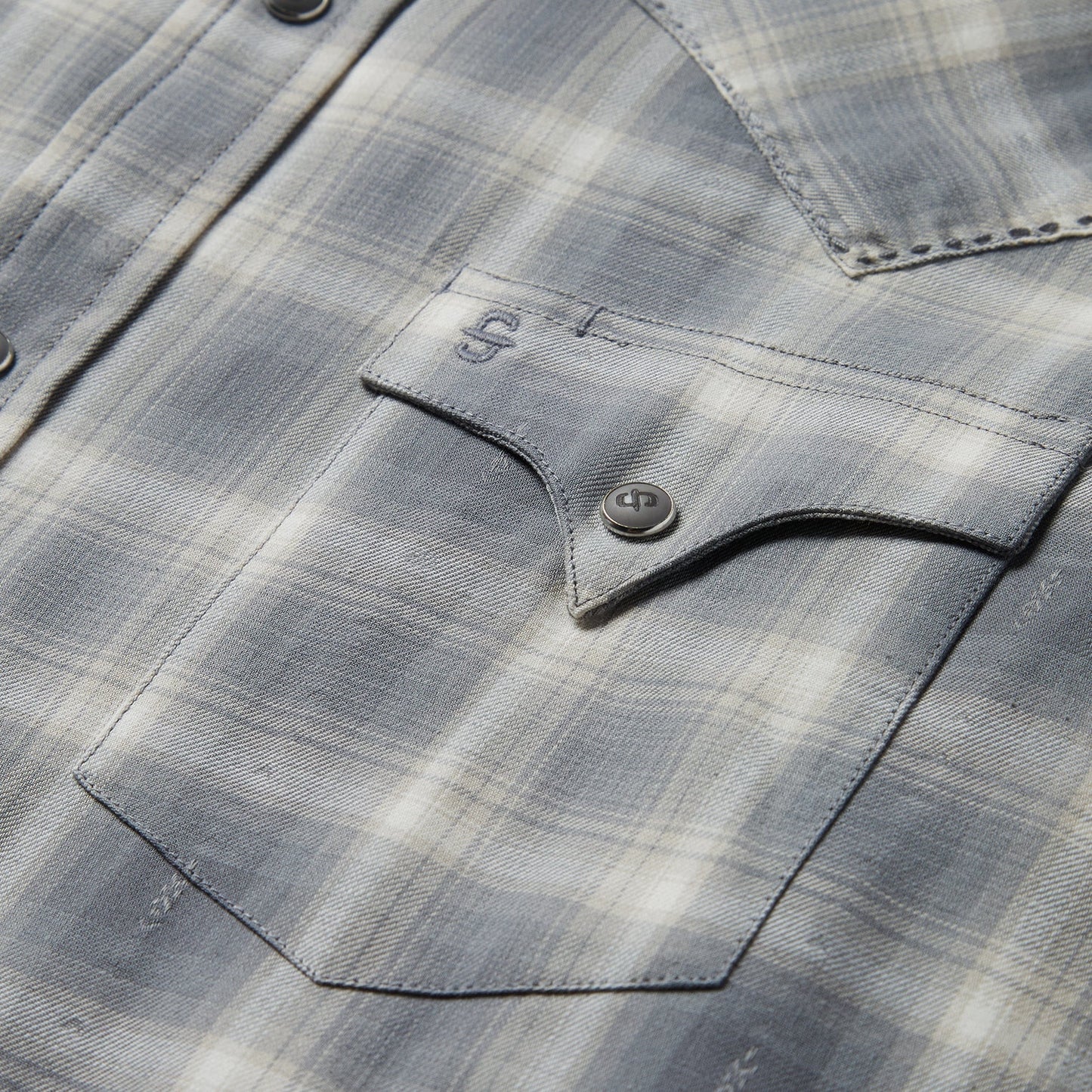 Dobby Twill Plaid Shirt Brown