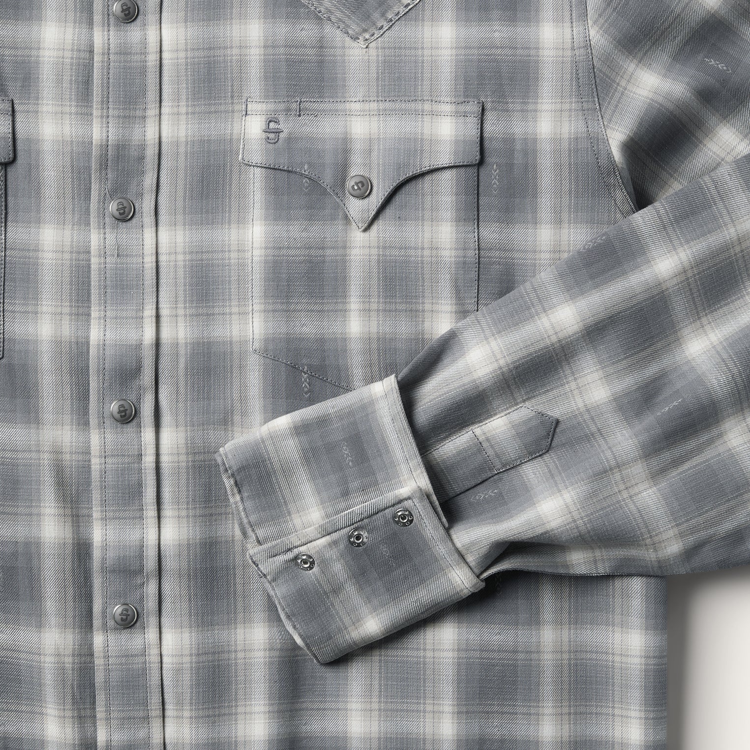 Dobby Twill Plaid Shirt Brown