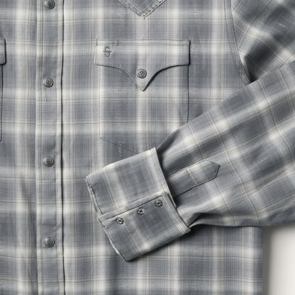 Dobby Twill Plaid Shirt Brown