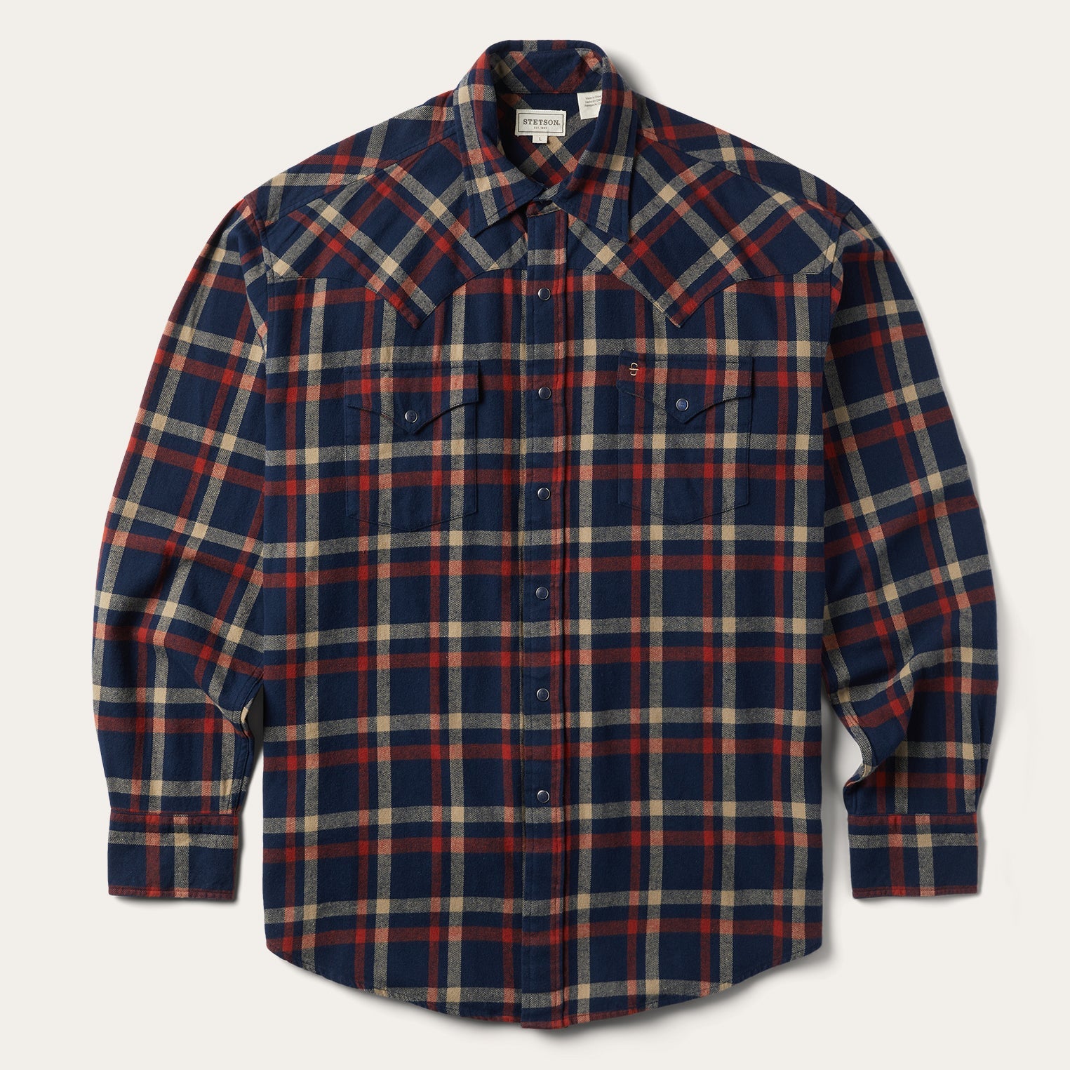 Brushed Twill Plaid Shirt Blue