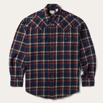 Brushed Twill Plaid Shirt Blue