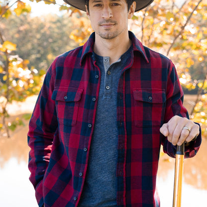 Buffalo Check Twill Shirt Red