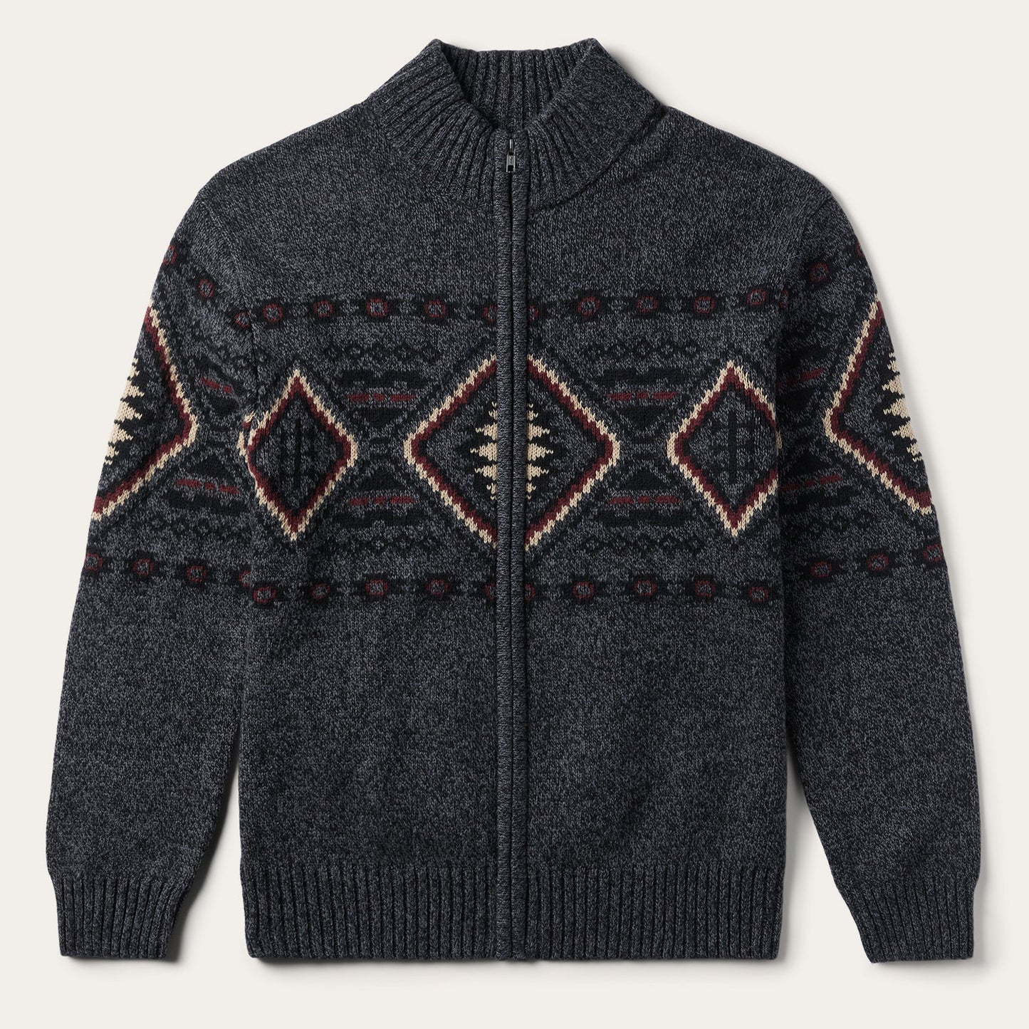 Horizontal Aztec Cardigan Grey