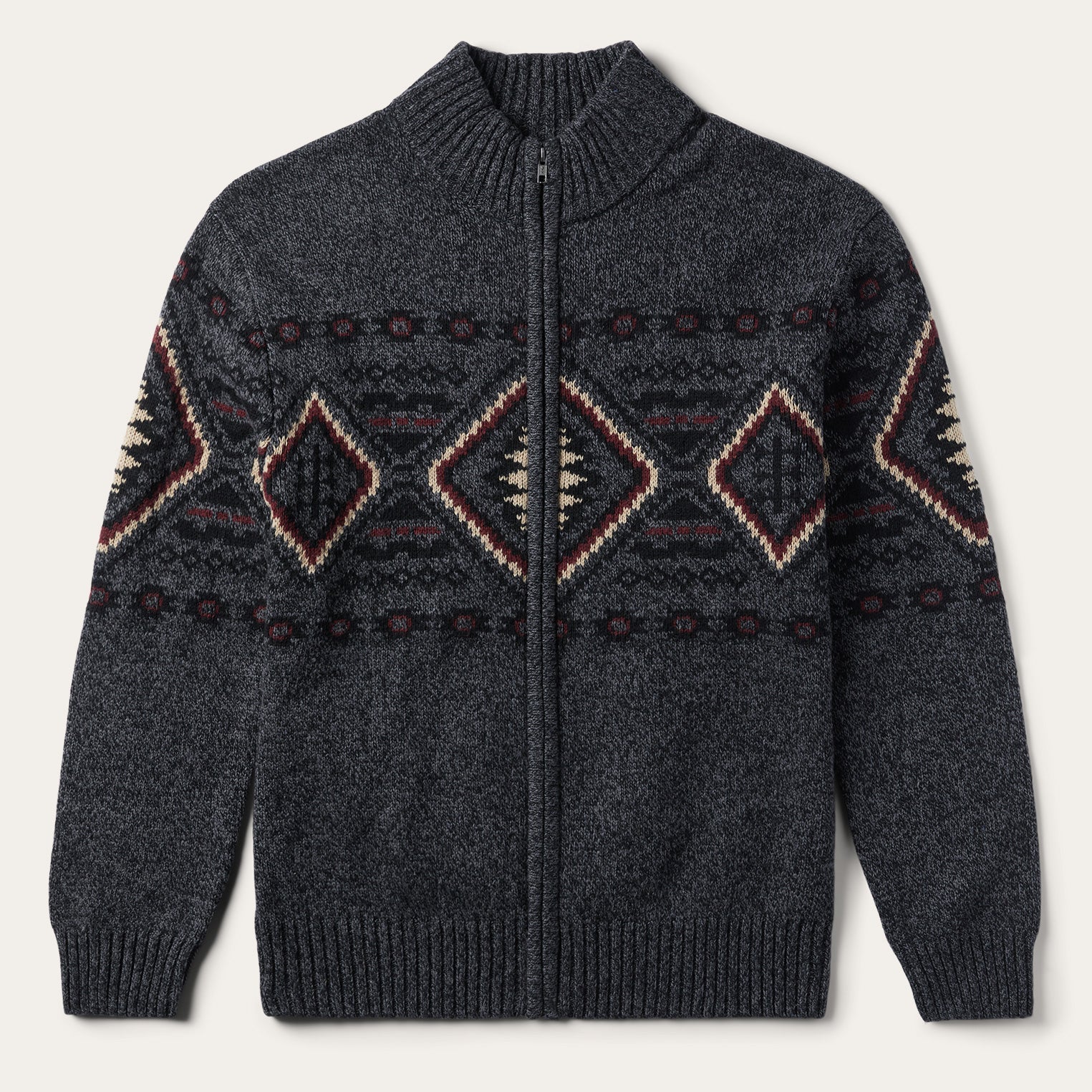 Horizontal Aztec Cardigan Grey