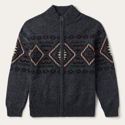 Horizontal Aztec Cardigan Grey