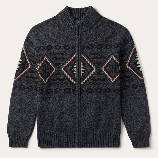 Horizontal Aztec Cardigan Grey