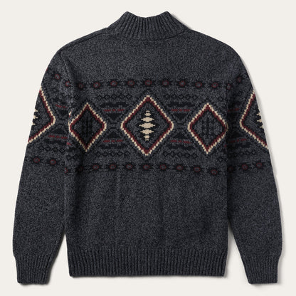 Horizontal Aztec Cardigan Grey