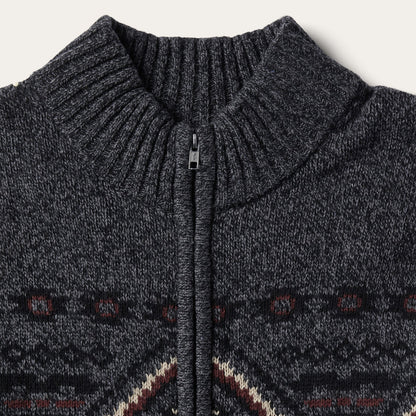 Horizontal Aztec Cardigan Grey