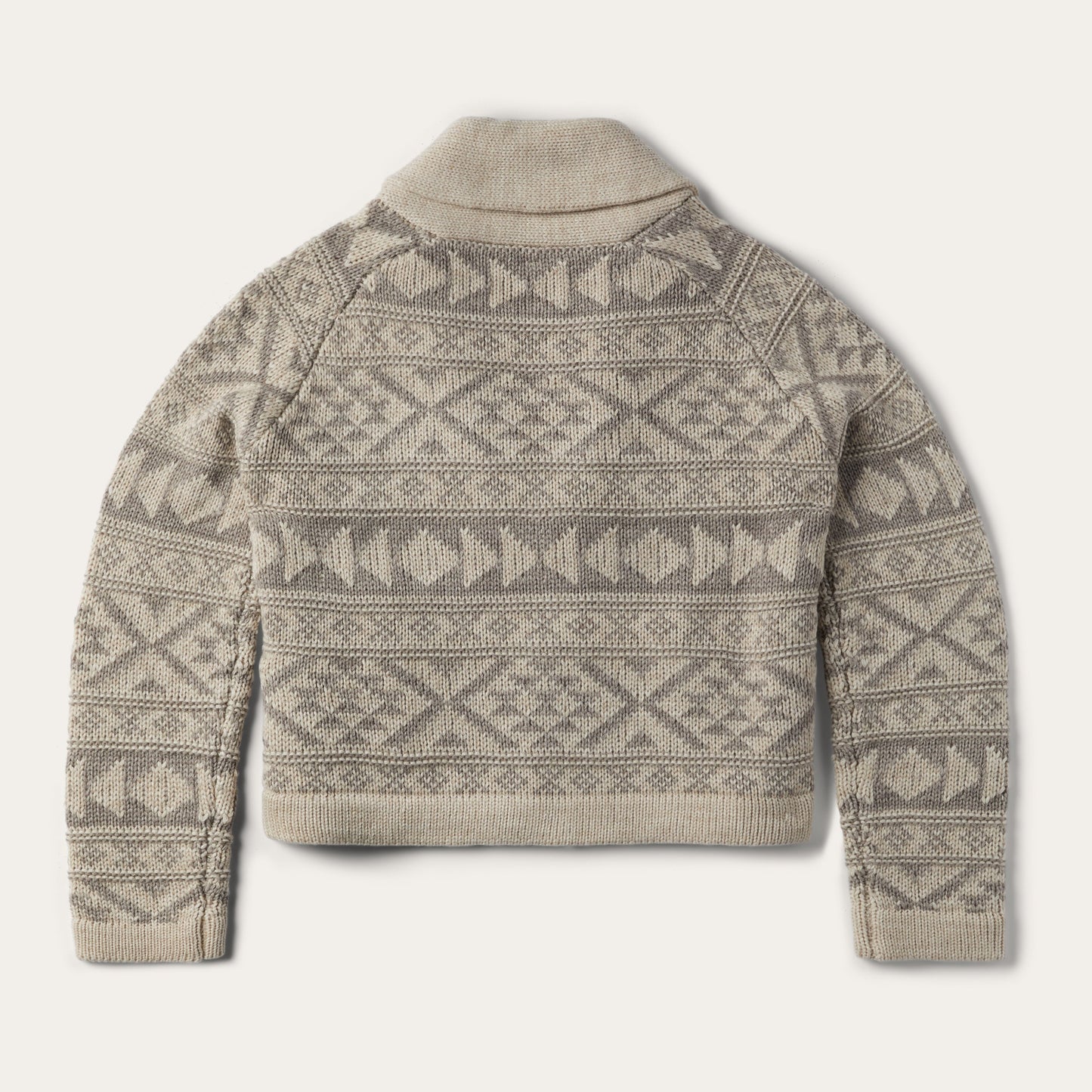 Cropped Shawl Collar Cardigan Brown