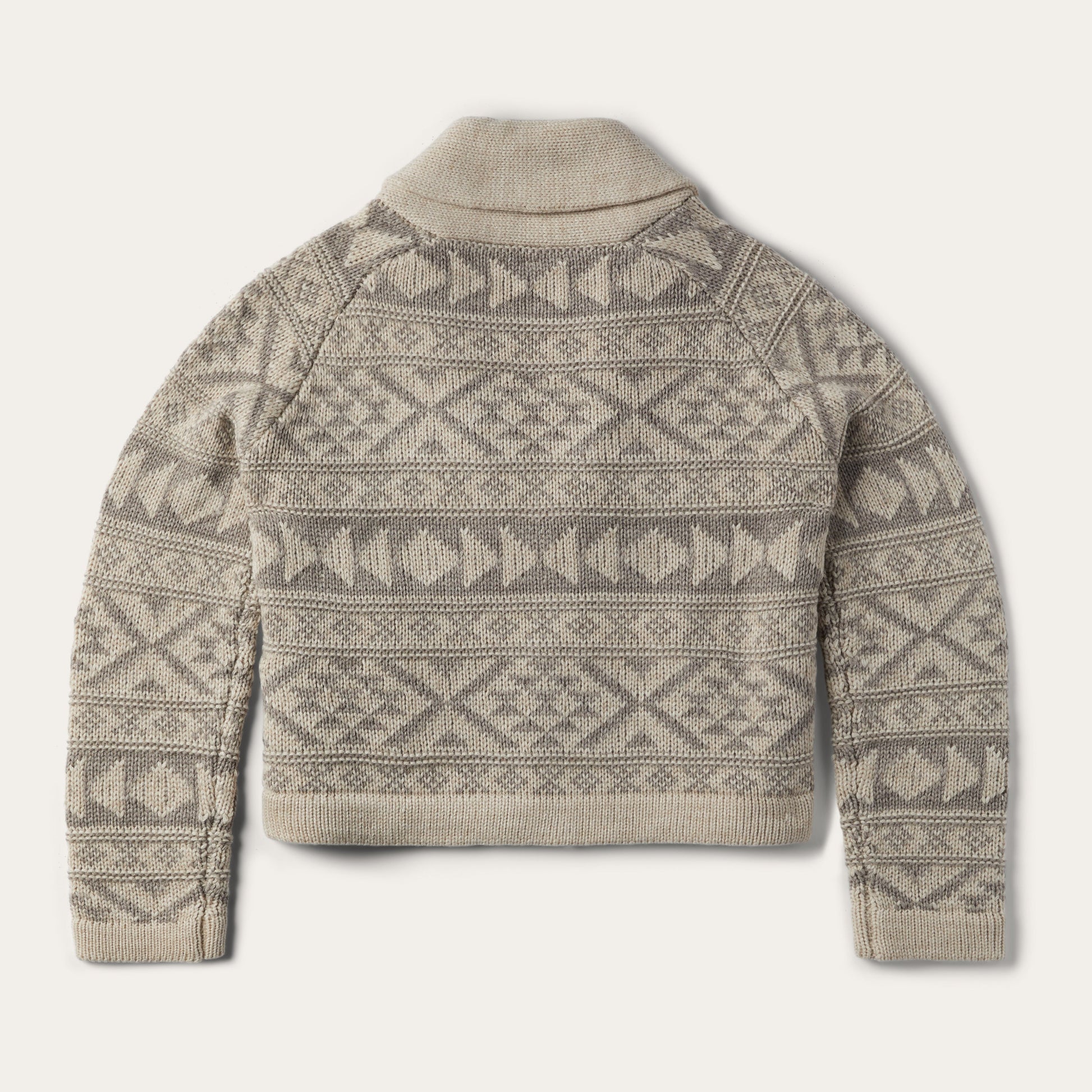 Cropped Shawl Collar Cardigan Brown