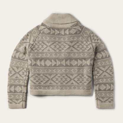Cropped Shawl Collar Cardigan Brown