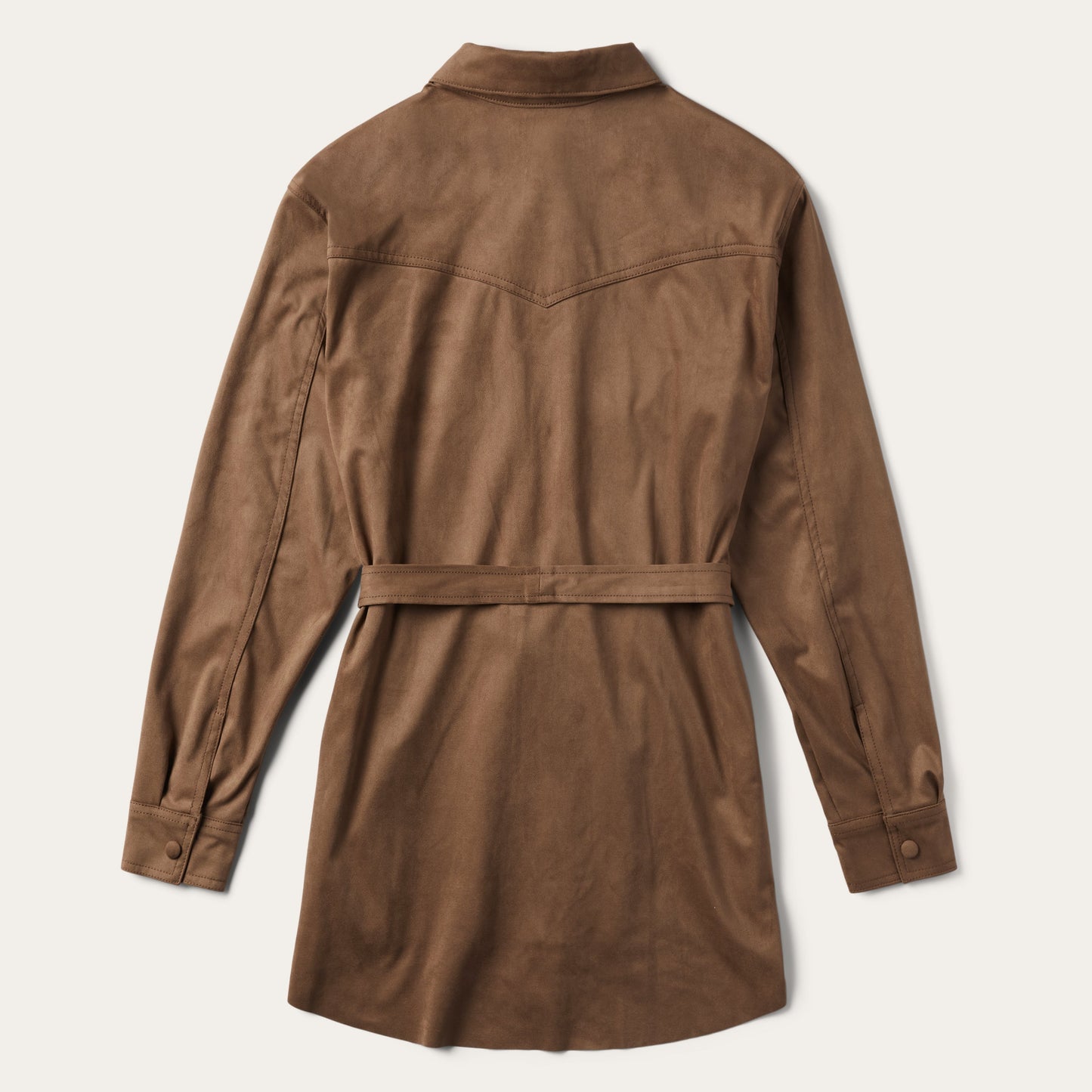 Khaki Suede Western Shirt Tan