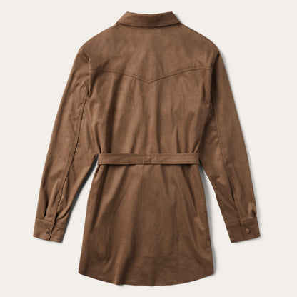 Khaki Suede Western Shirt Tan