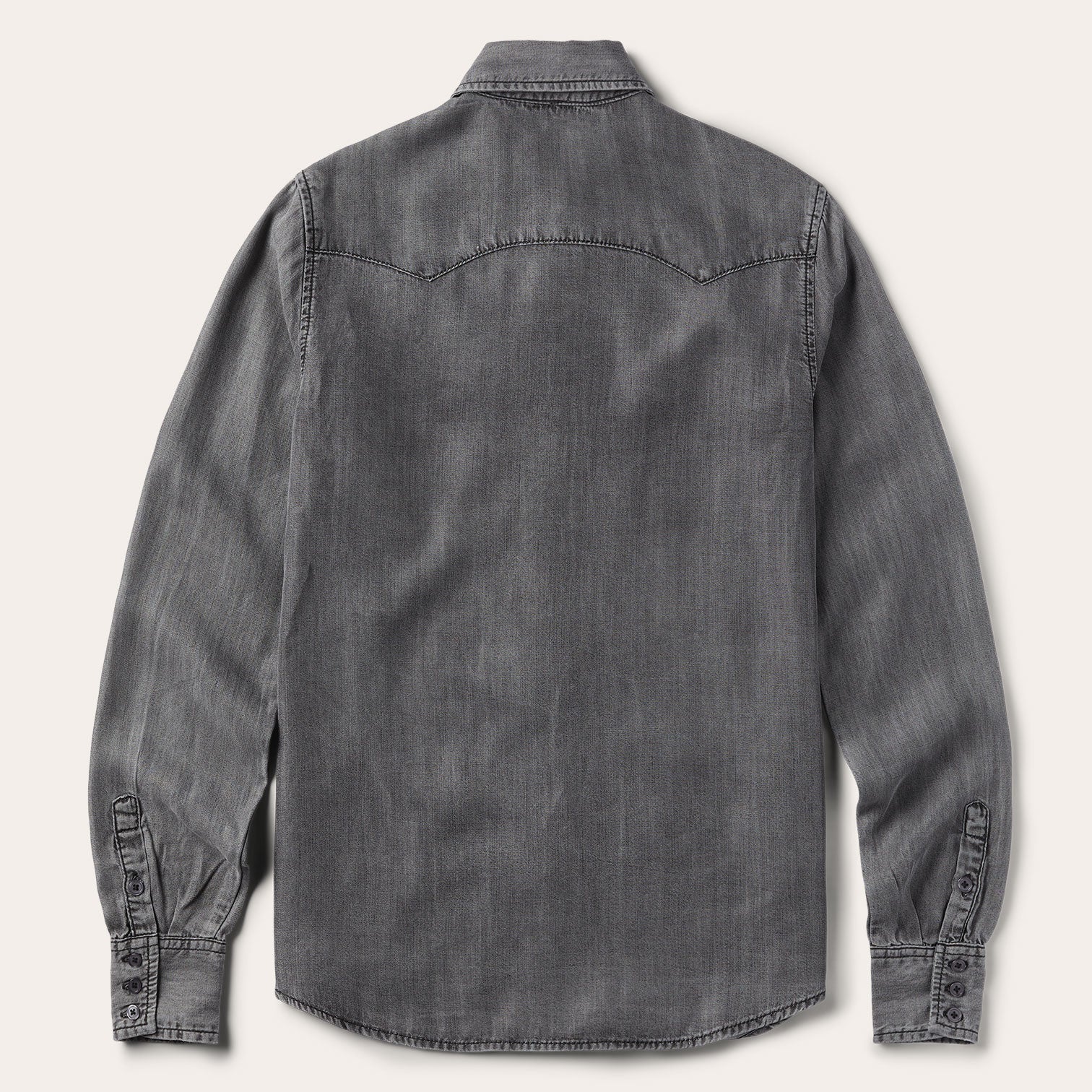 Boyfriend Fit Denim Shirt Washed Black