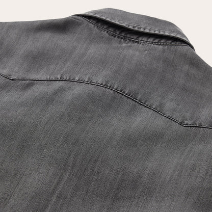 Boyfriend Fit Denim Shirt Washed Black