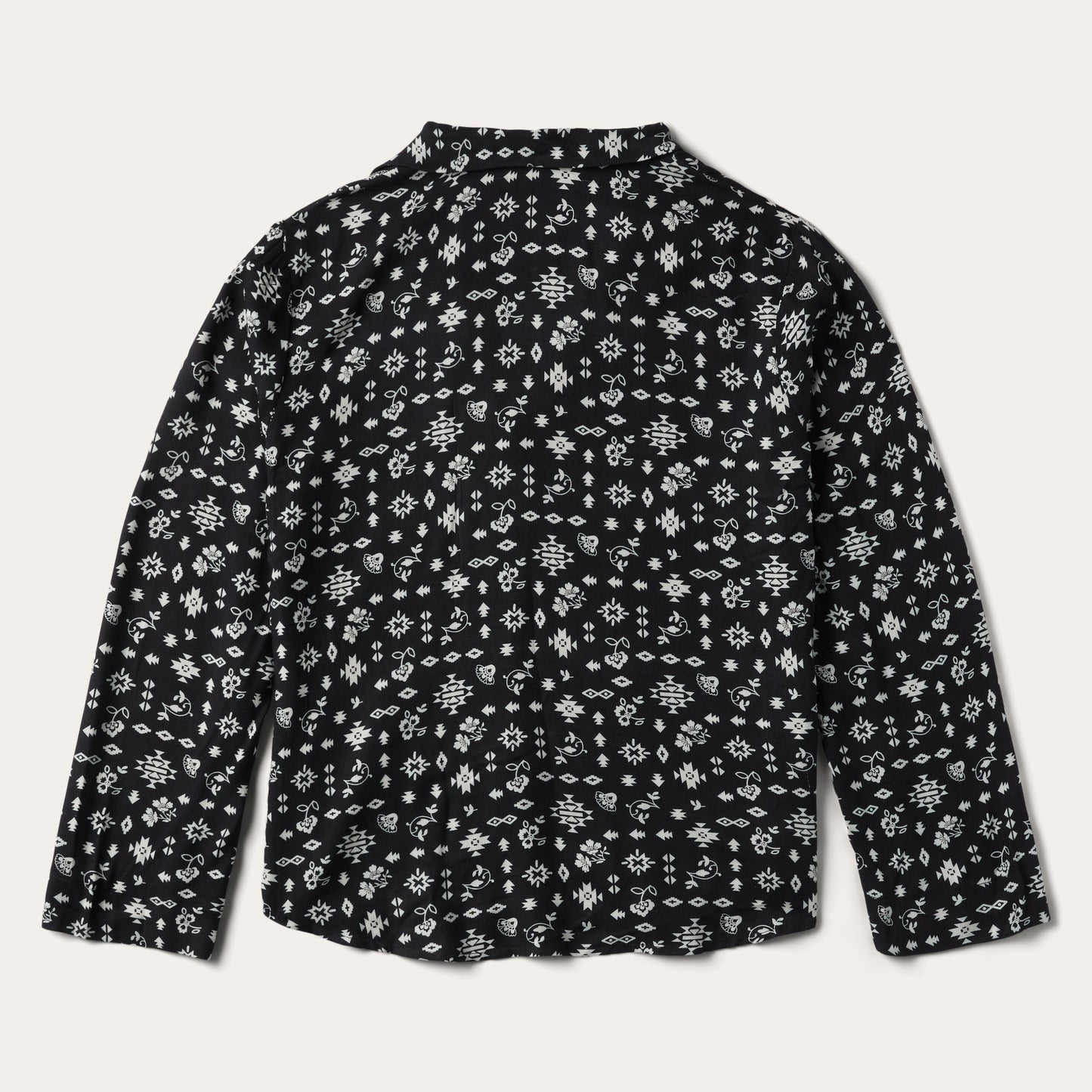 Southwestern Ditzy Print Blouse Black