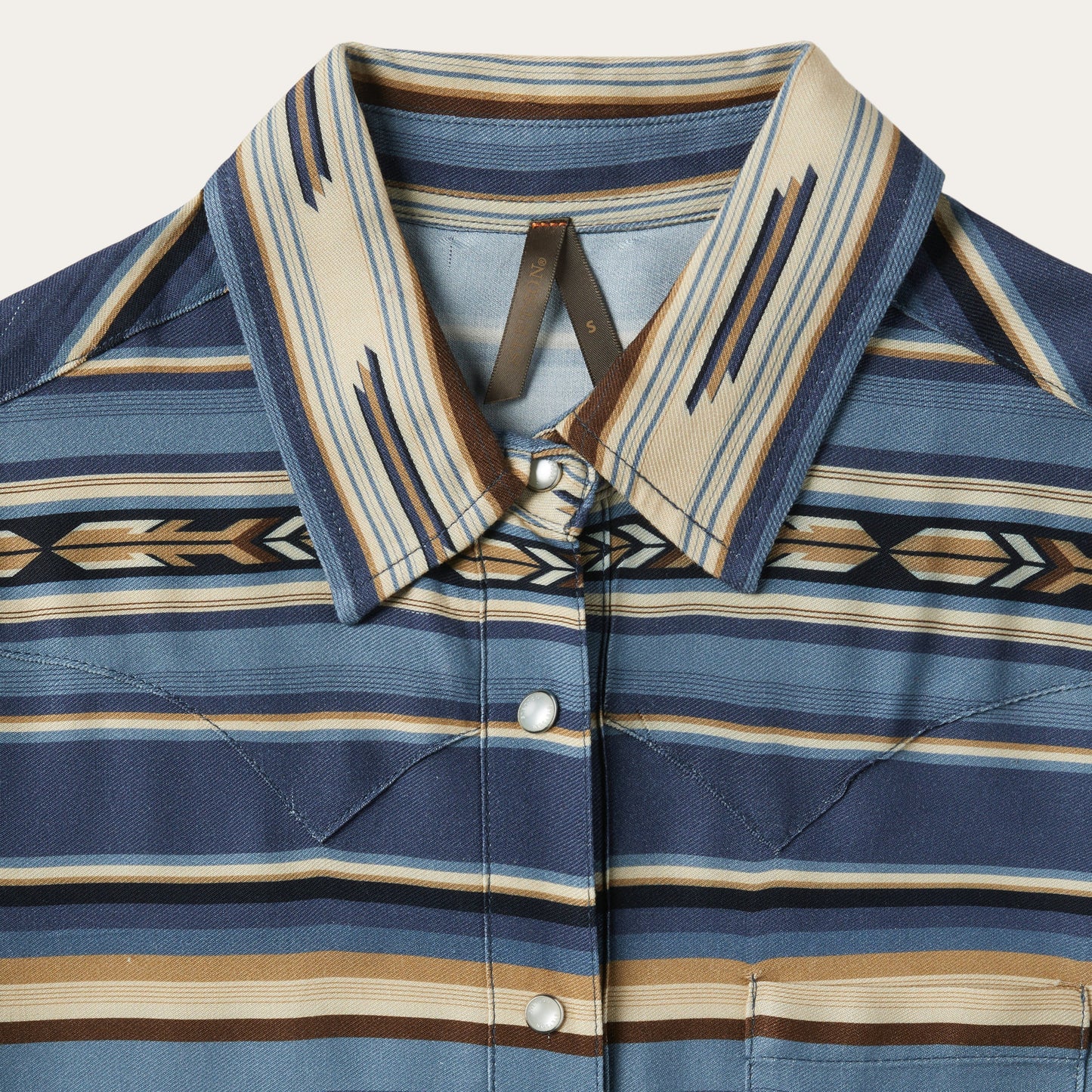 Indigo Serape Print Shirt Blue