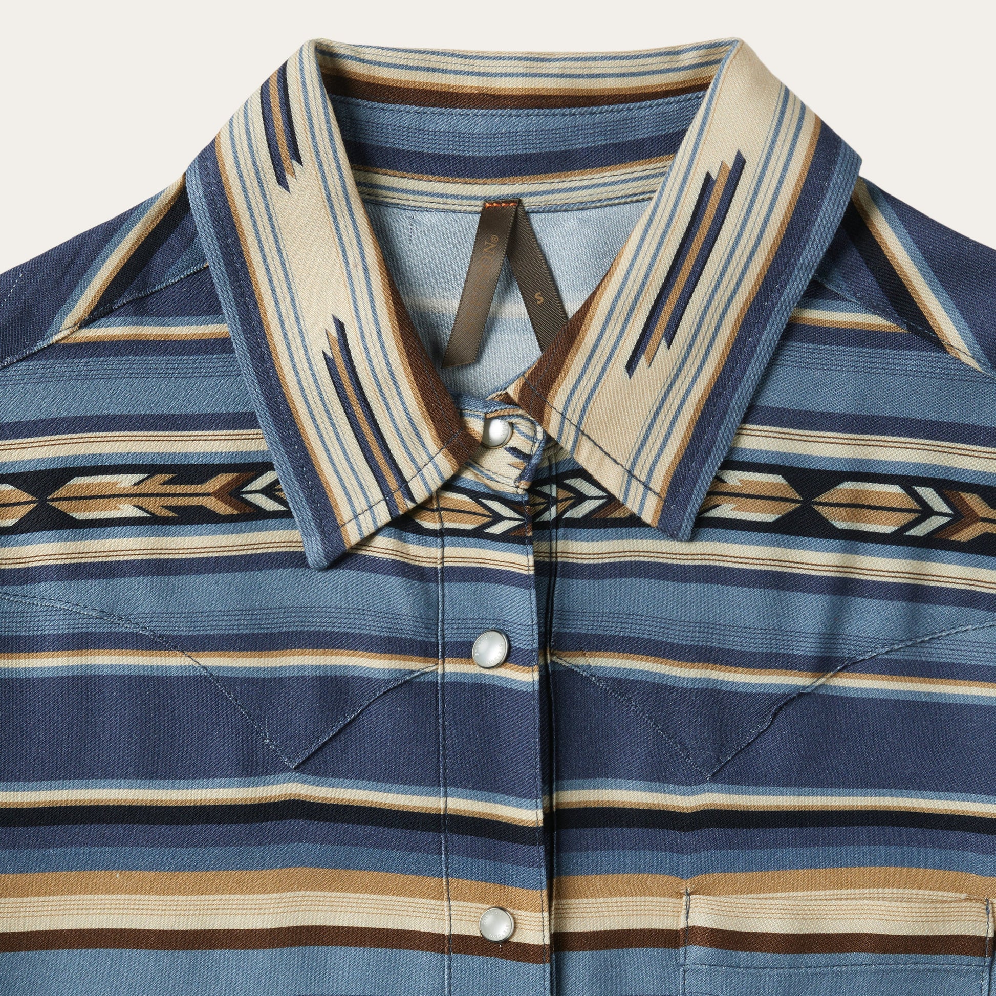 Indigo Serape Print Shirt Blue