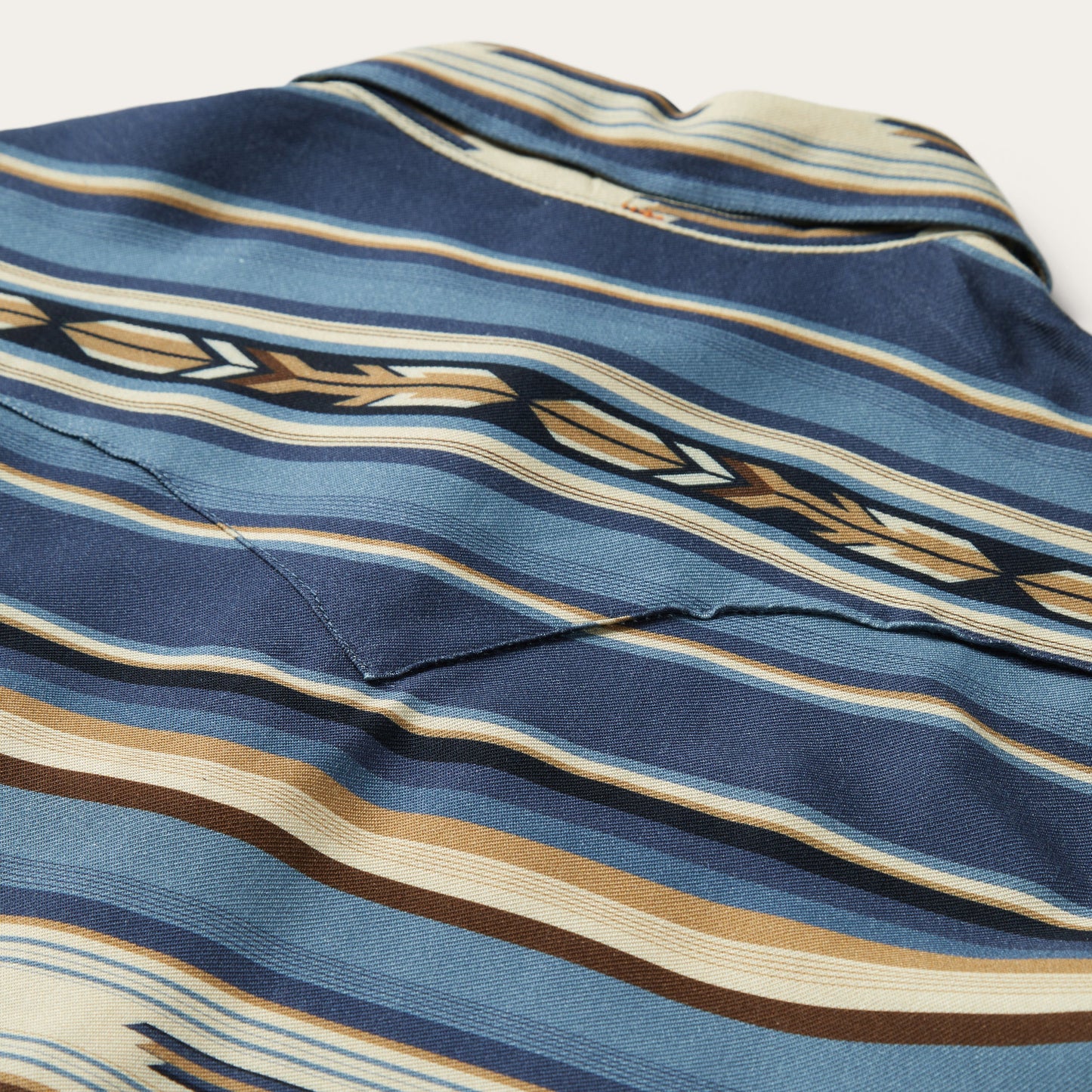 Indigo Serape Print Shirt Blue