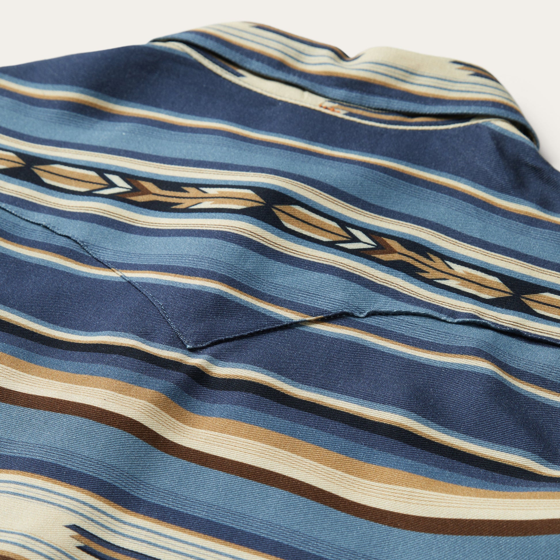 Indigo Serape Print Shirt Blue