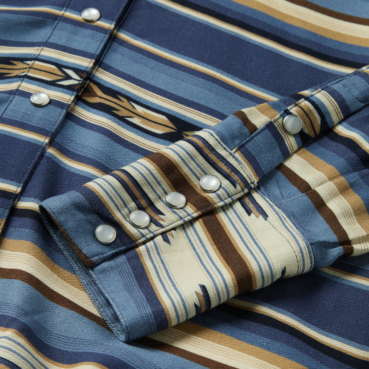 Indigo Serape Print Shirt Blue