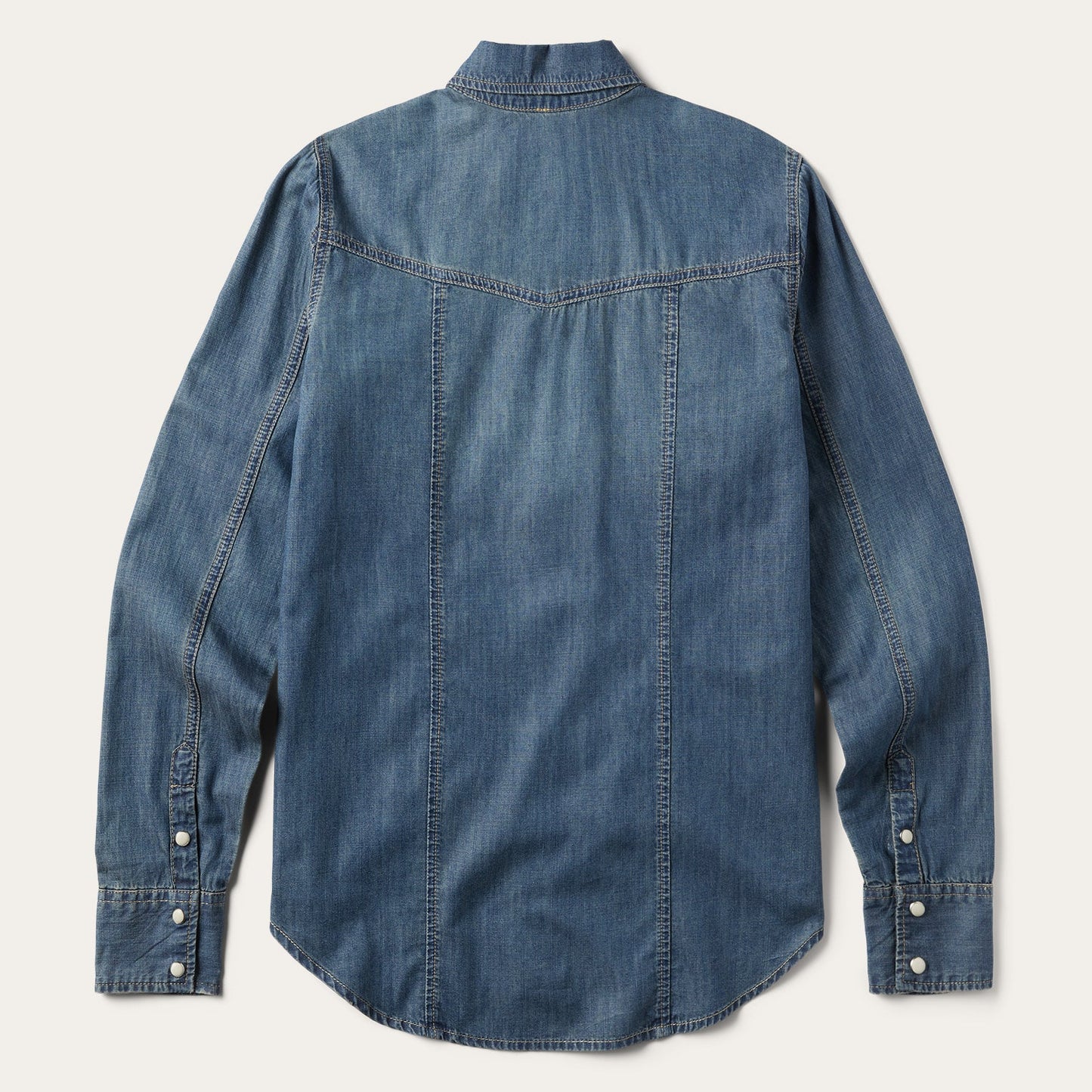 Boyfriend Fit Denim Shirt Blue