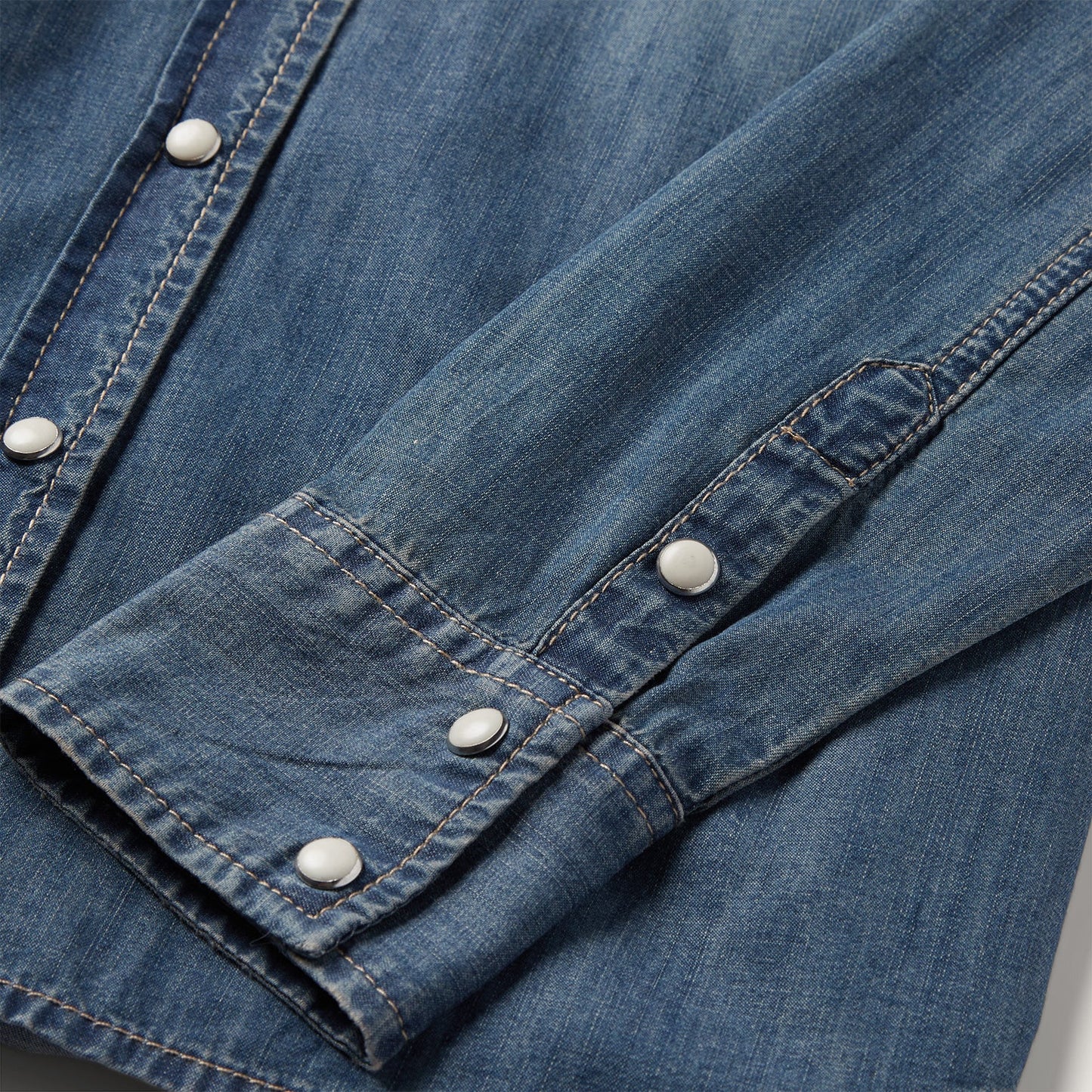 Boyfriend Fit Denim Shirt Blue