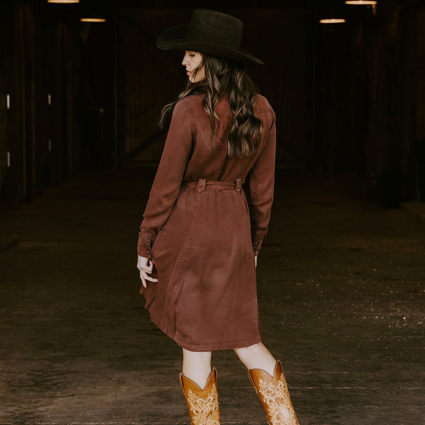 Tobacco Western Dress Brown