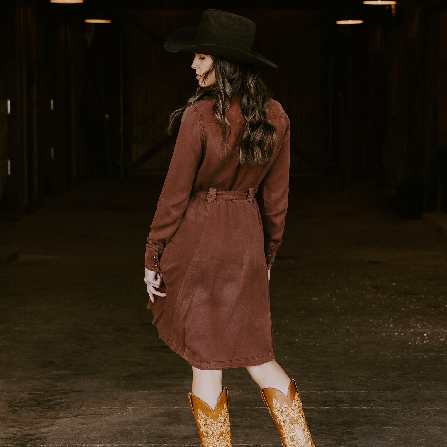 Tobacco Western Dress Brown