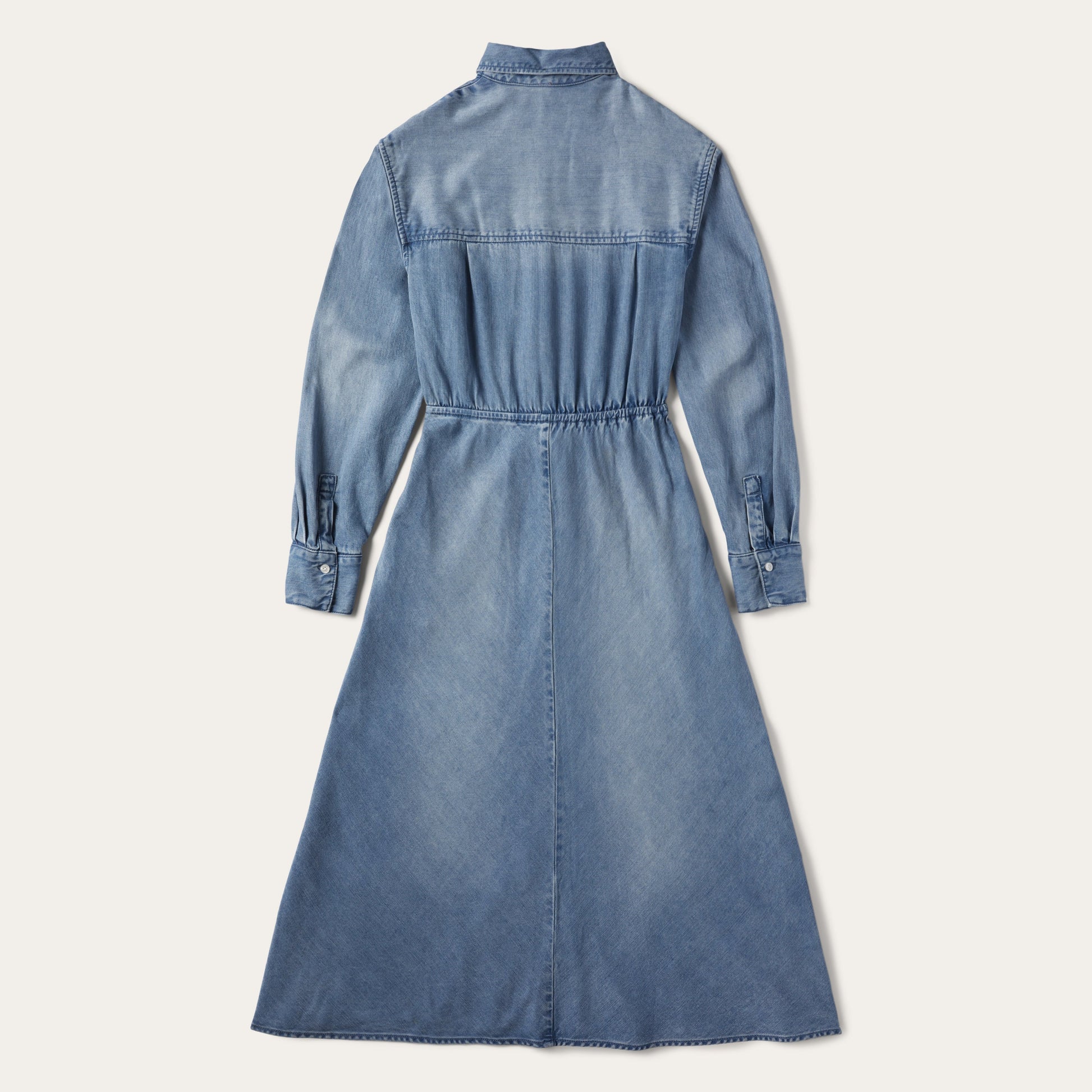 Denim Tie-Front Dress Blue