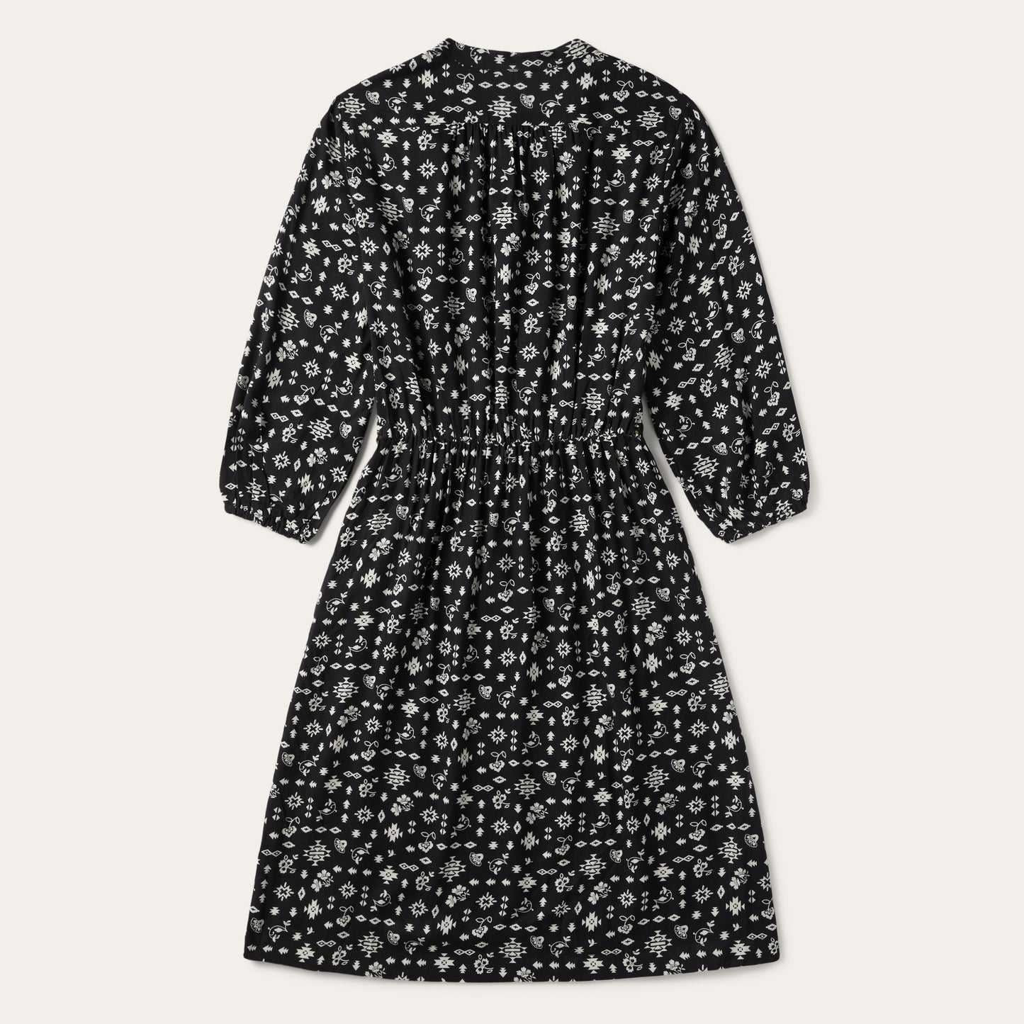 Southwestern Ditzy Print Dress Black