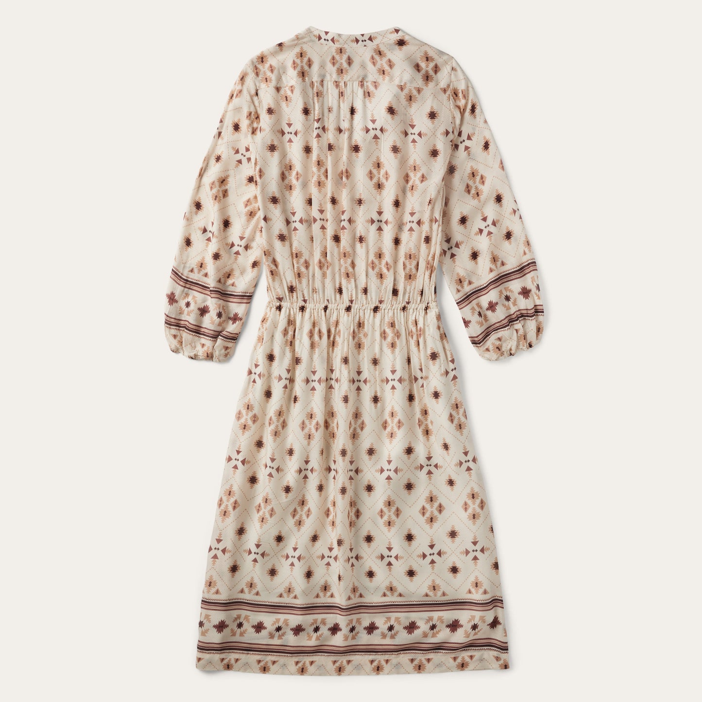 Gaucho Herringbone Dress White