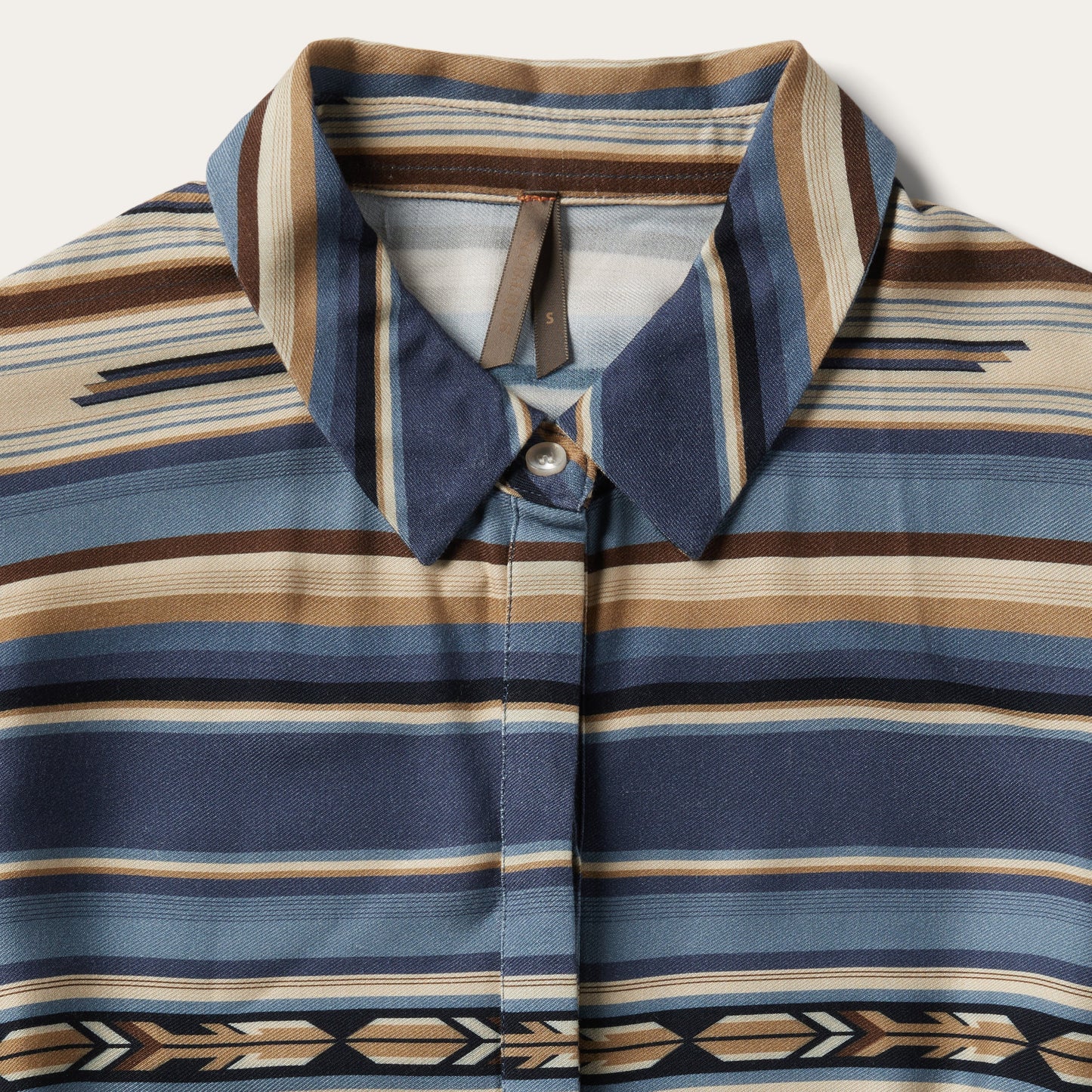 Indigo Serape Print Dress Blue
