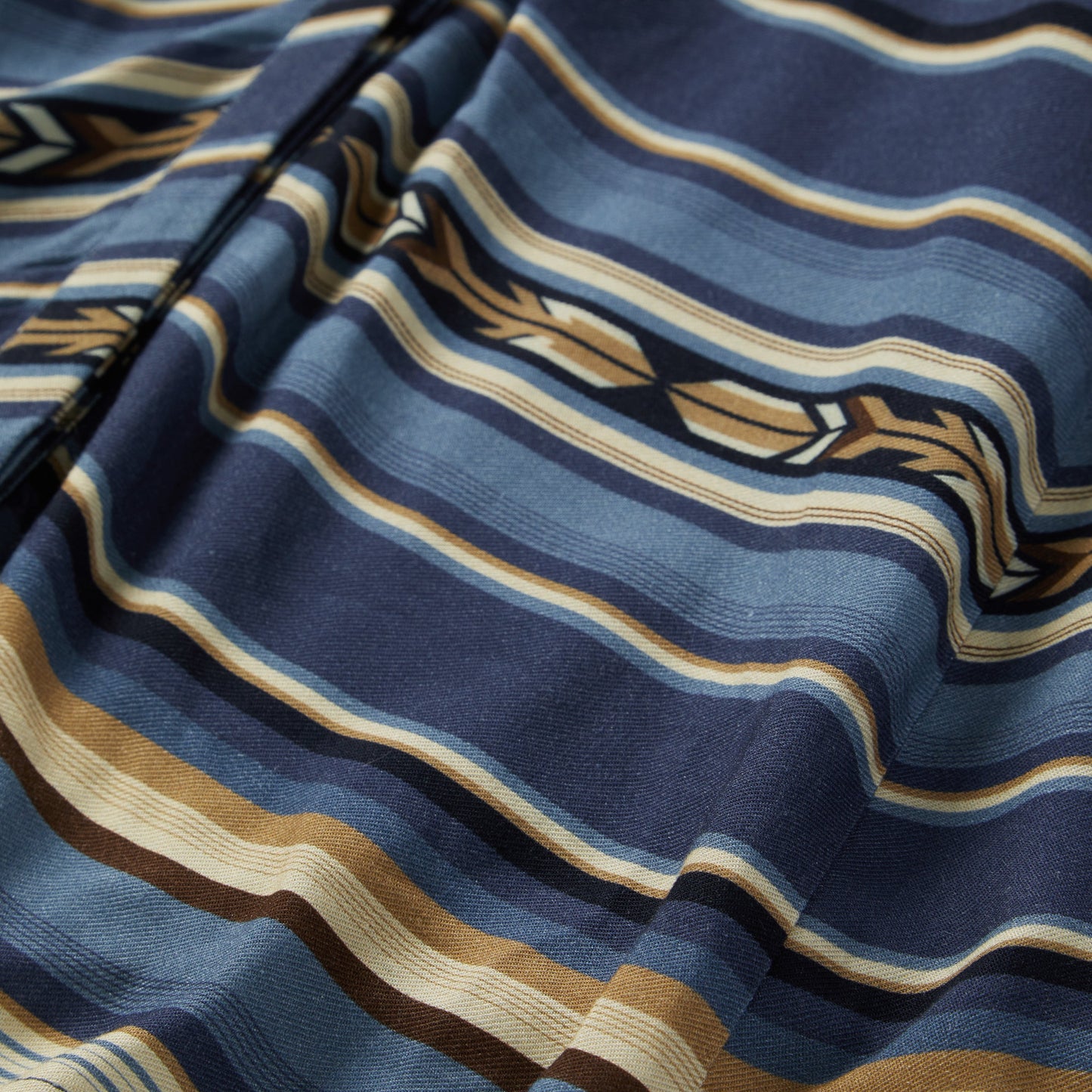 Indigo Serape Print Dress Blue