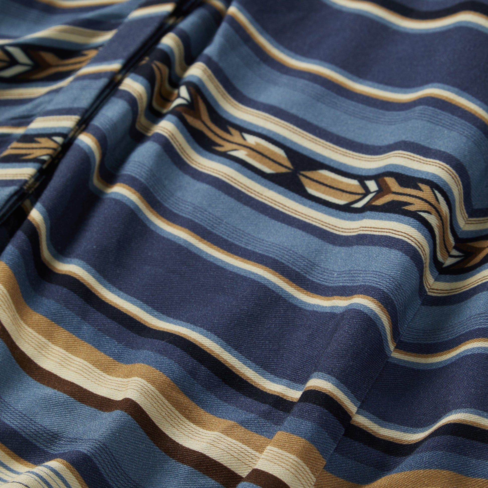 Indigo Serape Print Dress Blue