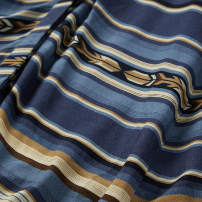 Indigo Serape Print Dress Blue