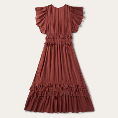 Cinnamon Herringbone Dress Brown