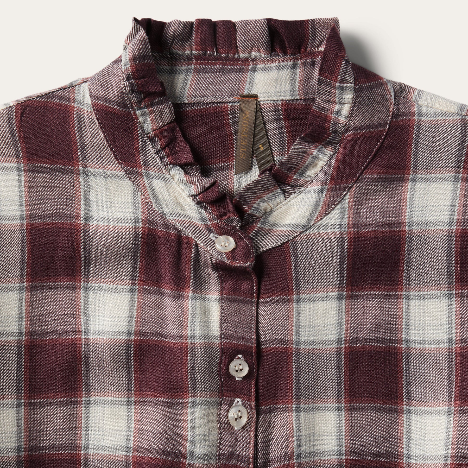 Gaucho Plaid Prairie Shirt Dress Wine