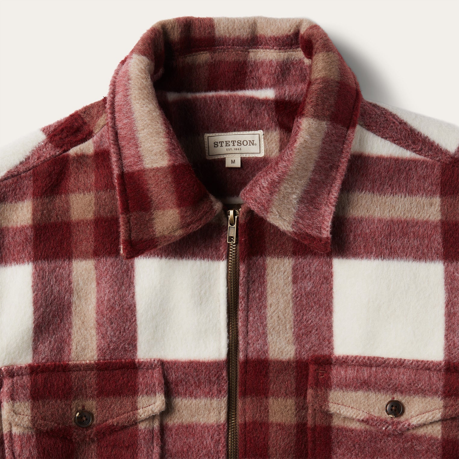 Plaid Lined Jac-Shirt Red