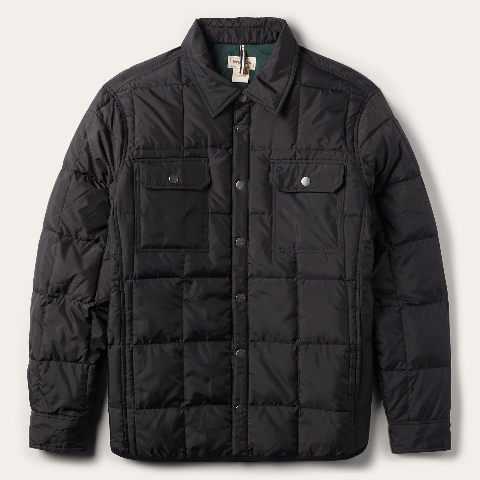 Crushable Black Parachute Jacket Black