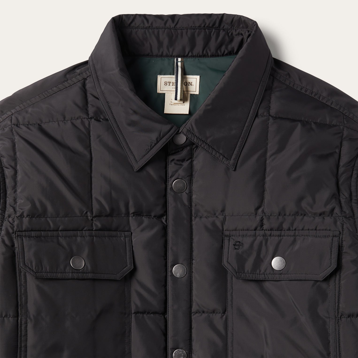 Crushable Black Parachute Jacket Black