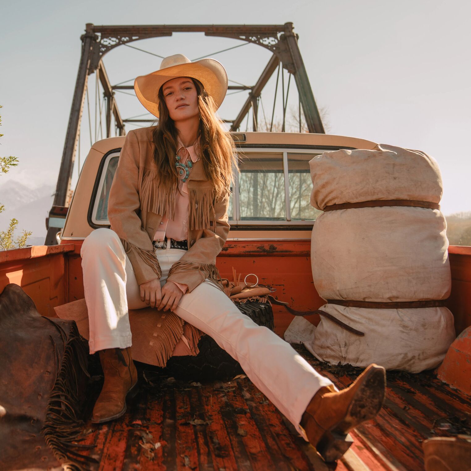 Fringe Suede Jacket Light Tan