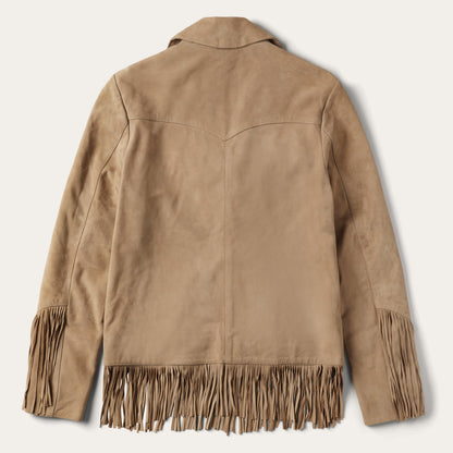 Fringe Suede Jacket Light Tan
