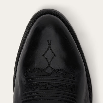 Ames Corded & Burnished Leather Boot Black