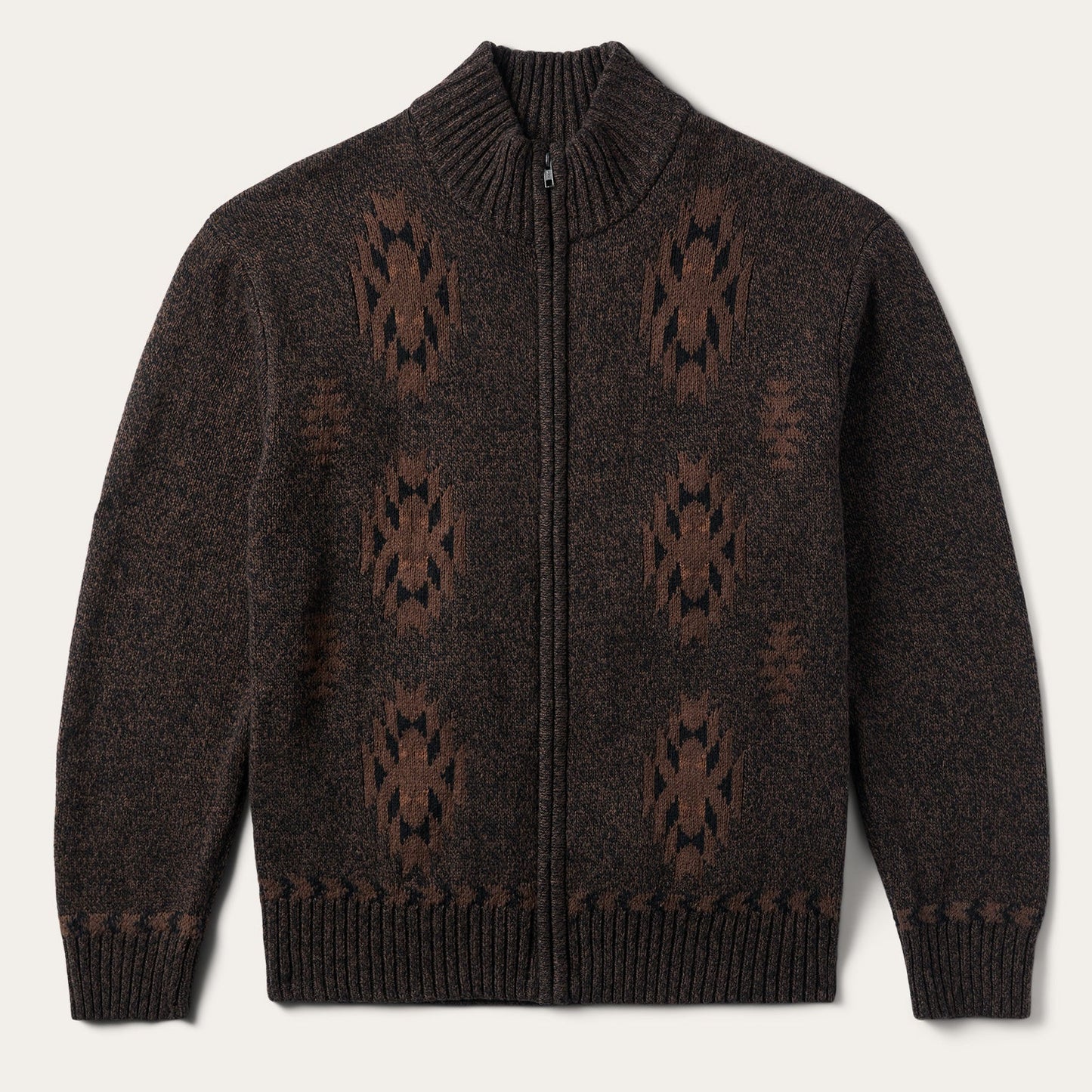 Vertical Aztec Cardigan Brown