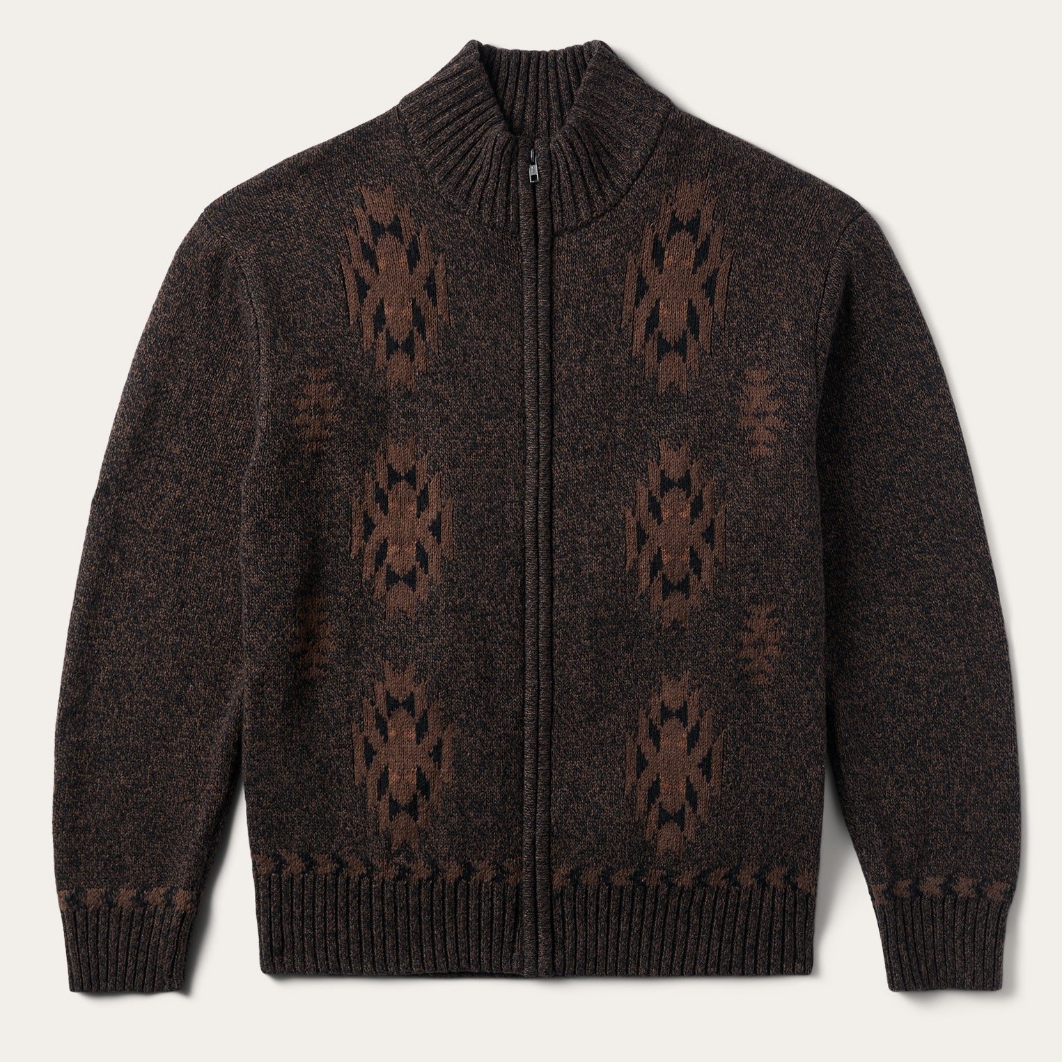 Vertical Aztec Cardigan Brown