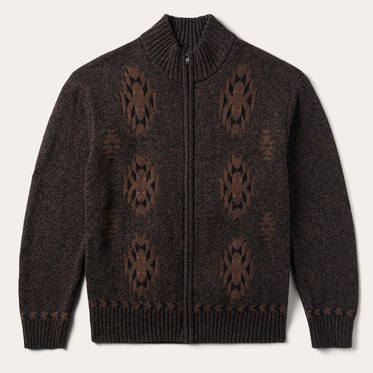 Vertical Aztec Cardigan Brown