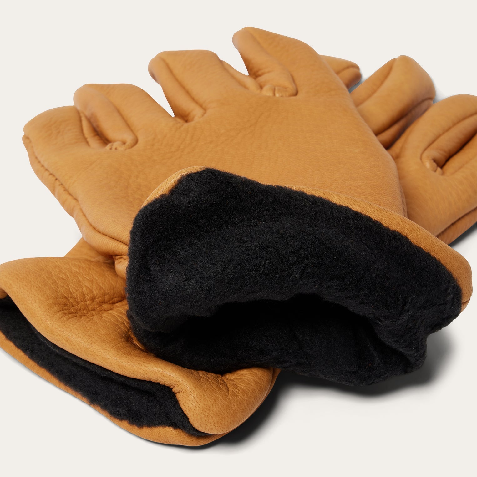 Deerskin Roper Glove - Lined Saddle Tan