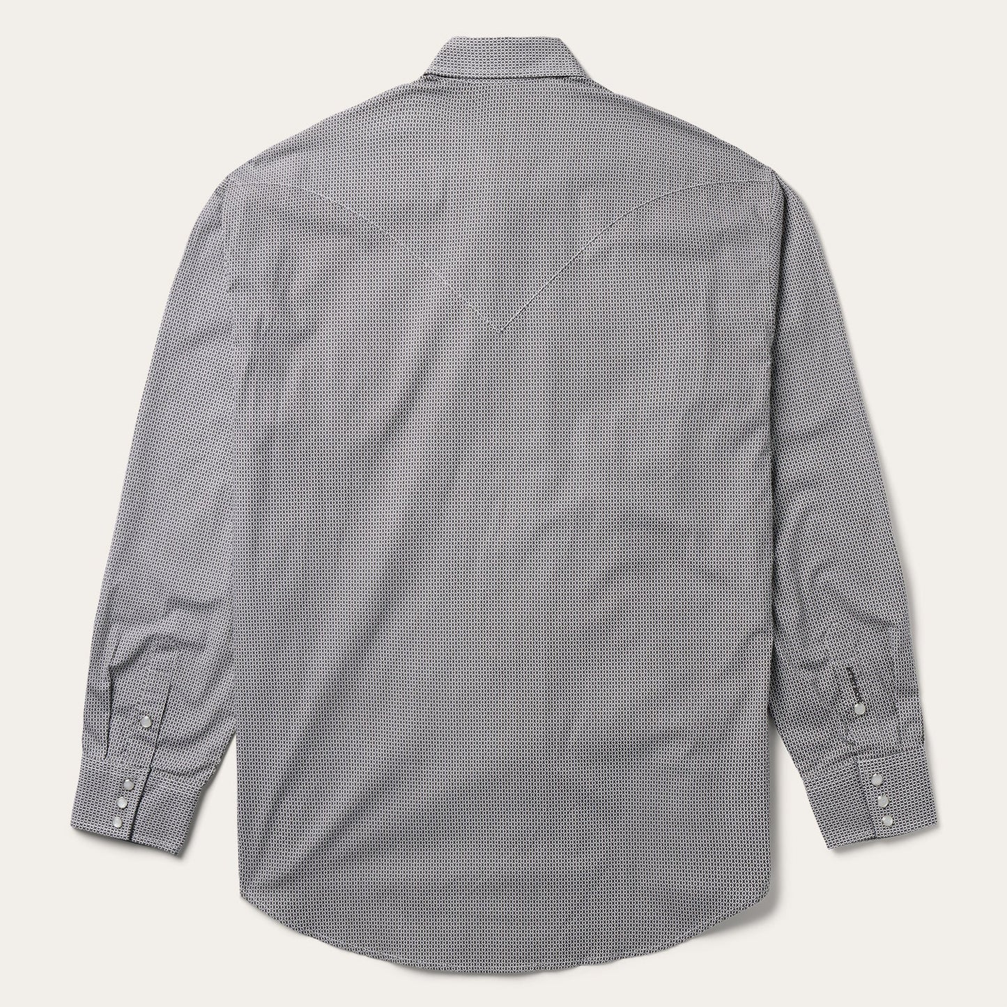 Grey Geo Print Western Shirt Grey